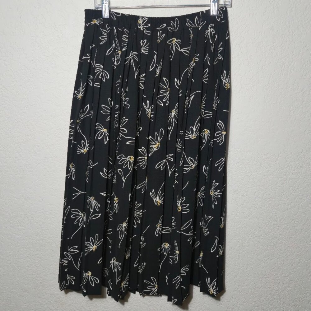 Vintage 90s Alfred Dunner Floral Midi Skirt – Size 16 – Whimsigoth / Cottagecore